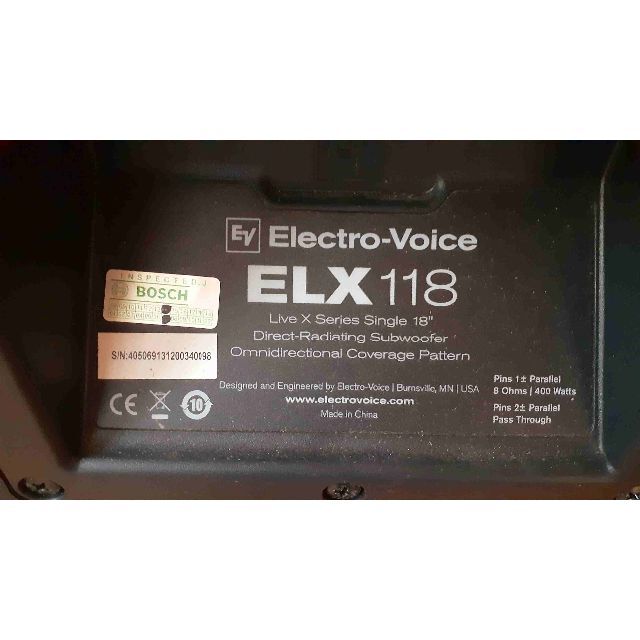 Electrolux(エレクトロラックス)のElectro-Voice ELX118 ペア スマホ/家電/カメラのオーディオ機器(スピーカー)の商品写真