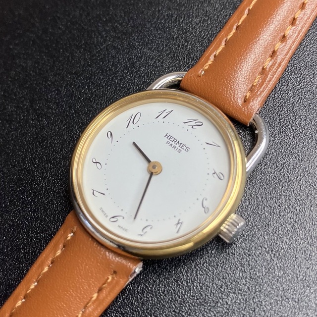 良品 可動品】 エルメス 腕時計 アルソー ゴールドコンビ 可動品