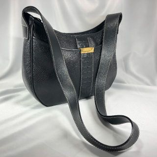 ランセル(LANCEL)の【美品】ランセル フルレザー ショルダーバッグ 黒(ショルダーバッグ)