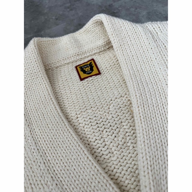 HUMAN MADE(ヒューマンメイド)のHUMAN MADE LOW GAUGE KNIT CARDIGAN Sサイズ  メンズのトップス(カーディガン)の商品写真