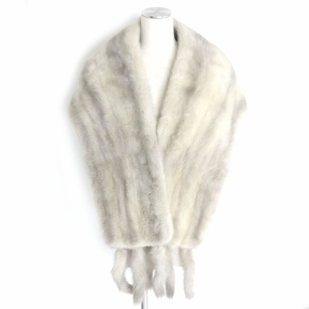 美品▽SAIKATSU サイカツ MINK サファイアミンク 房付き 本毛皮大判