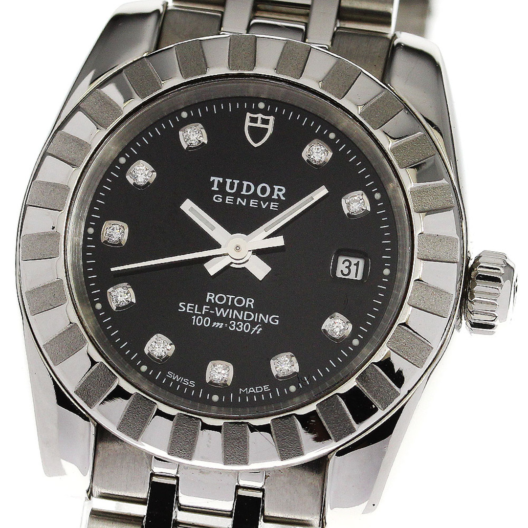 チュードル TUDOR 22010 クラシックデイト 10Pダイヤ 自動巻き レディース 良品 _741707