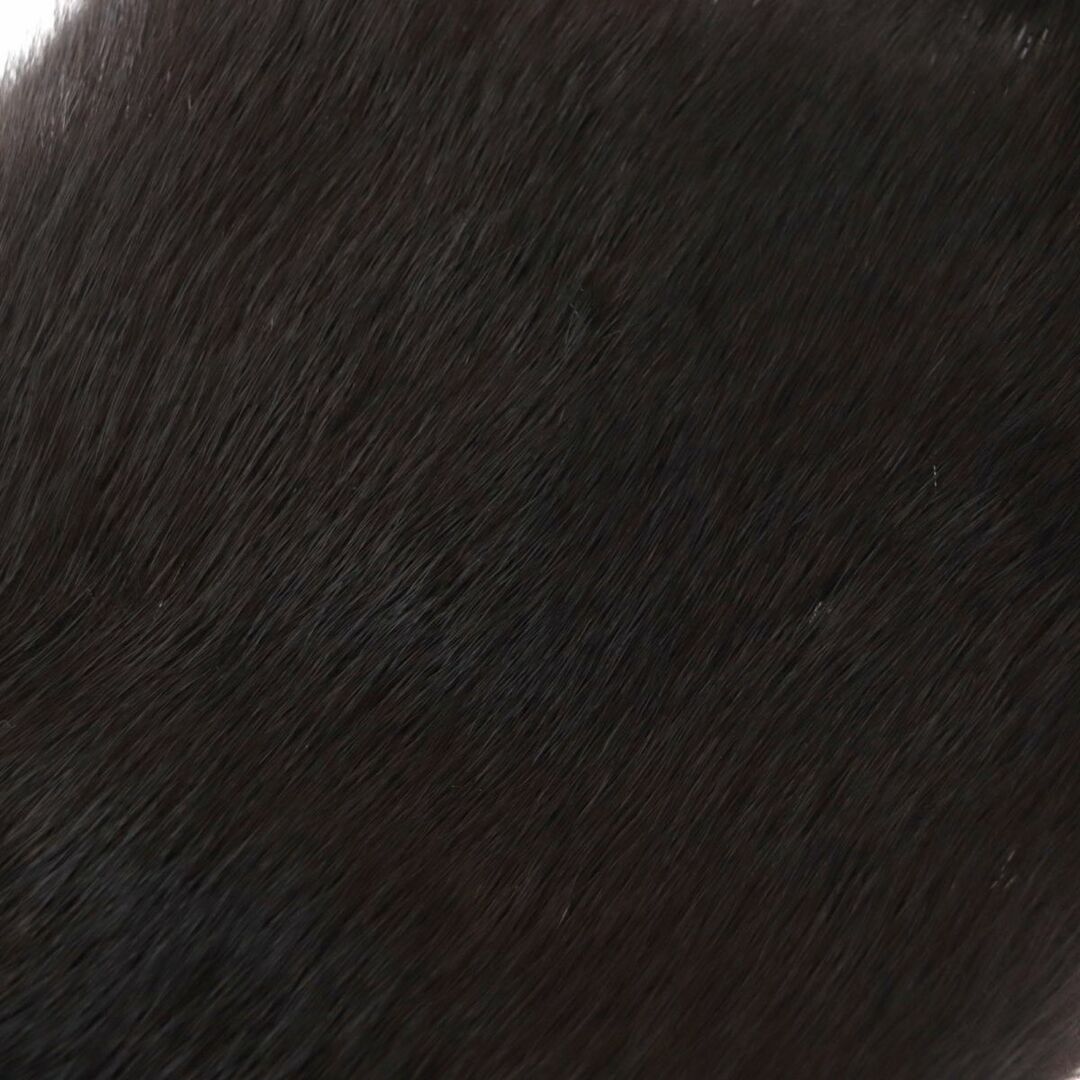 美品▽JINDO MINK ミンク 房付き 本毛皮ショール/ストール ブラック 毛