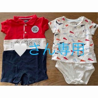 トミーヒルフィガー(TOMMY HILFIGER)のTOMMY HILFIGER ロンパース2枚セット74サイズ(ロンパース)