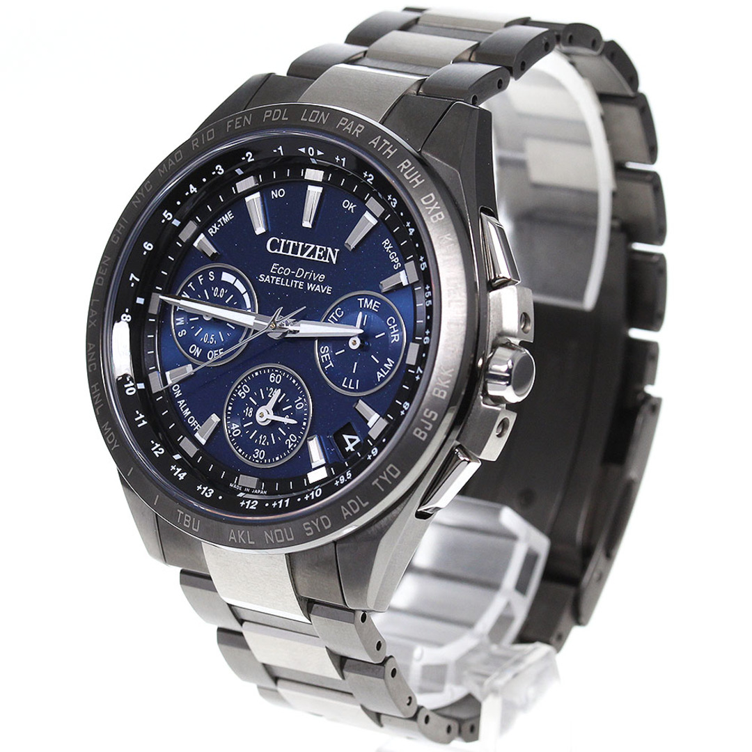 シチズン CITIZEN F900-T023177/CC9065 アテッサ サテライトウェーブ デイデイト ソーラー電波 メンズ 美品 _746941【ev10】