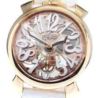 ガガミラノ(GaGa MILANO)のガガミラノ GaGa MILANO 5311.01 マヌアーレ48 スモールセコンド スケルトン 手巻き メンズ 箱・保証書付き_745938(腕時計(アナログ))