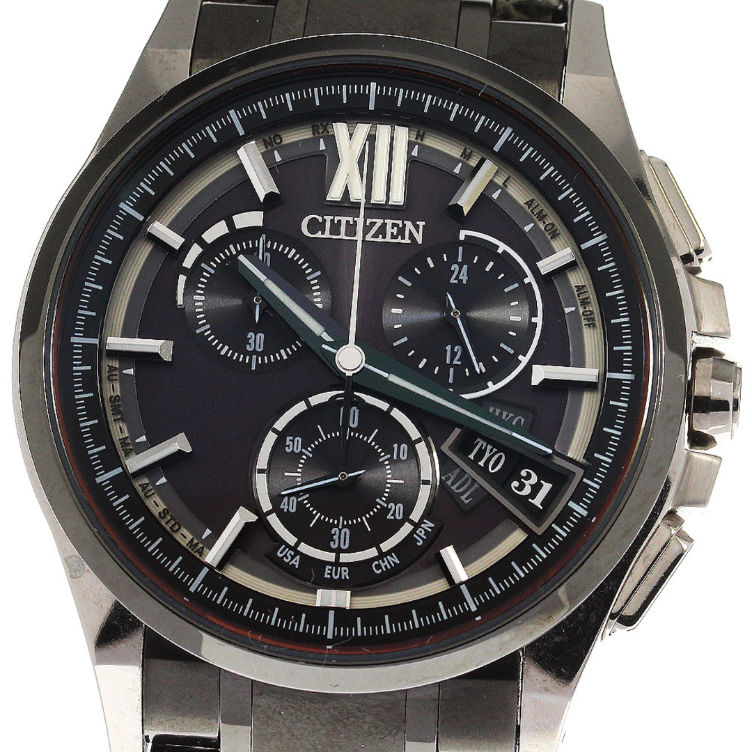 シチズン CITIZEN BY0095-09E/H610-T018891 アテッサ 25周年記念モデル ソーラー電波 メンズ 箱・保証書付き_739773【ev15】