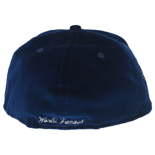 SUPREME シュプリーム 22AW ×New Era Velour box logo cap newera ニューエラベロアベースボールキャップ 帽子 ブルー