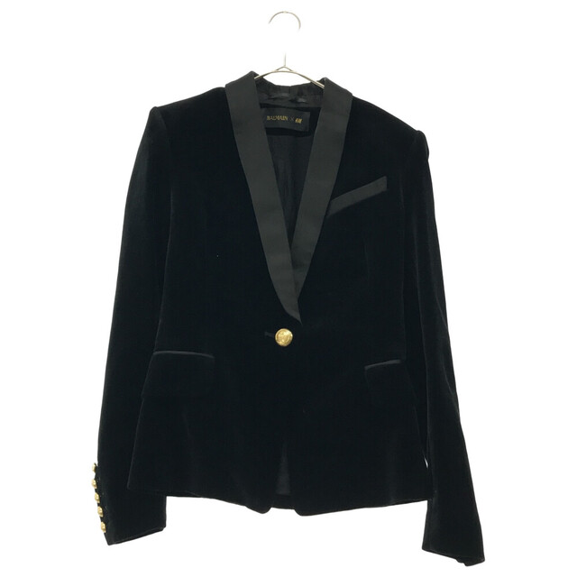 BALMAIN - BALMAIN バルマン ×H&M ベルベットショールカラー