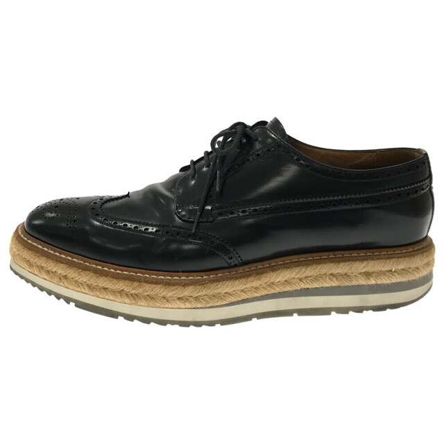 PRADA プラダ ウイングチップ 2EG015 レザーシューズ エスパドリーユ