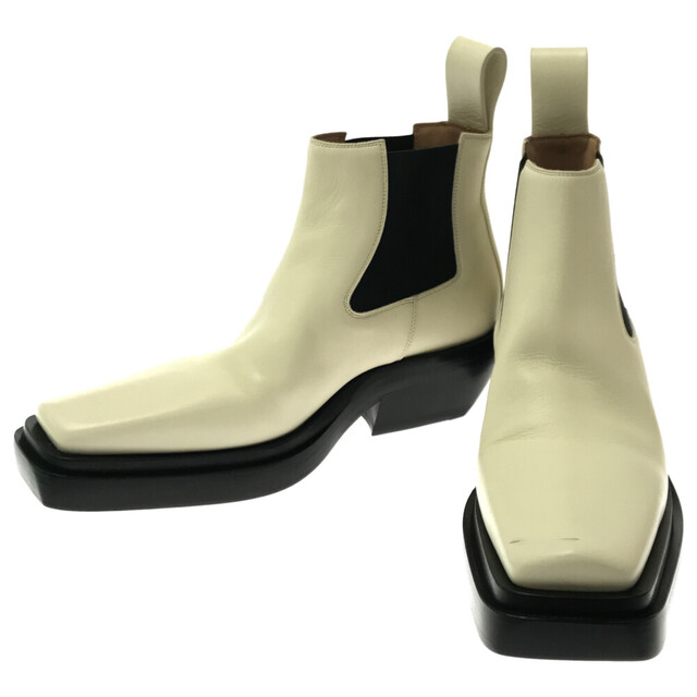 BOTTEGA VENETA ボッテガヴェネタ ANKLE BOOT LEATHER 639830　V00M0 レザー アンクルブーツ ホワイト レディース