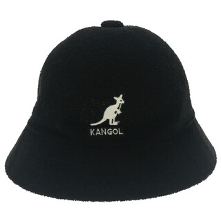 カンゴール(KANGOL)のKANGOL カンゴール BIG LOGO CASUAL BUCKET HAT ビッグフロントロゴ ベルハット 帽子 ブラック K3407(ハット)