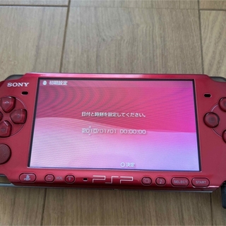 美品　PSP-3000 RADIANT RED ソフトセット