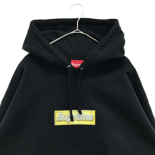 SUPREME シュプリーム 22SS Bling Box Logo Hooded Sweatshirt ブリング ボックスロゴ プルオーバーパーカー フーディ ブラック