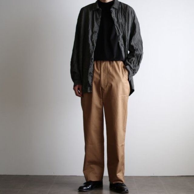 tonetone Cotton Twill Wide Trousers チノパン