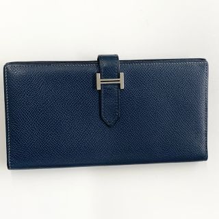 エルメス(Hermes)のエルメス　ベアン　スフレ　ブルー　長財布(長財布)