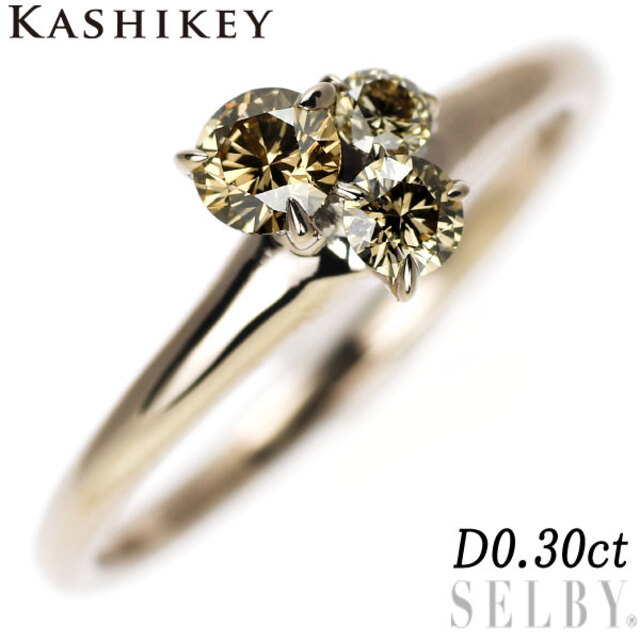 カシケイ/Kashikey K18BG ブラウン ダイヤモンド リング 0.30ct ムク