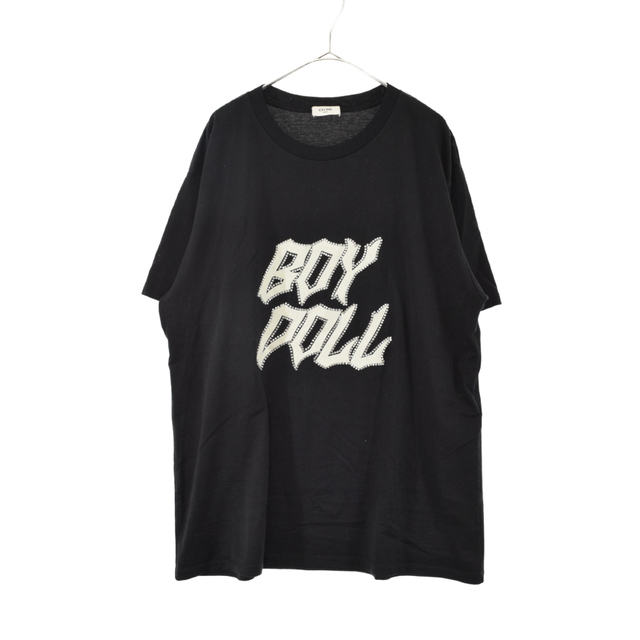 売り出し超特価 CELINE セリーヌ 22AW Studded Boy Doll T-Shirt In Cotton Jersey  2X59C671Q コットンジャージスタッズBOYDOLLTシャツ 半袖カットソー プリント ルーズフィット ブラック メンズ