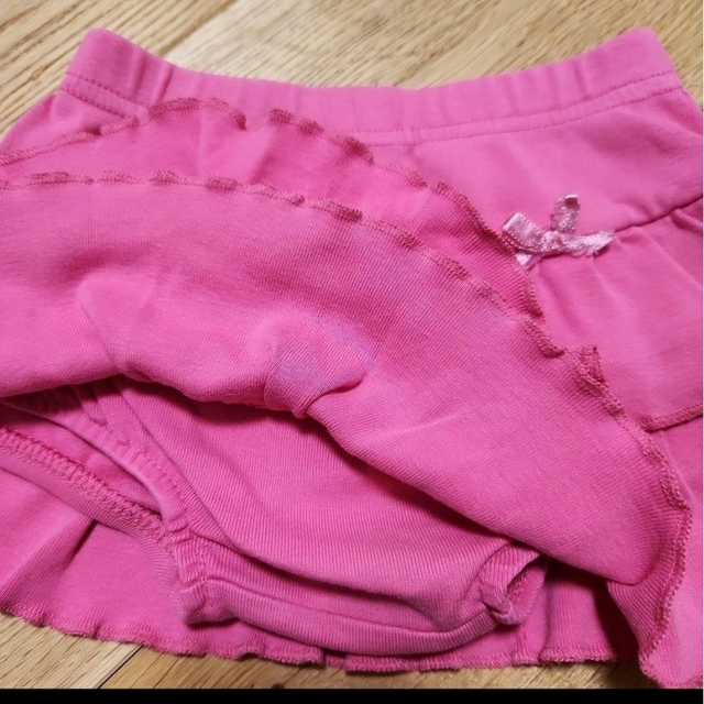 OKIE-DOKIE オキドキ ミニ スカート ブルマ 80サイズ ピンク キッズ/ベビー/マタニティのベビー服(~85cm)(スカート)の商品写真