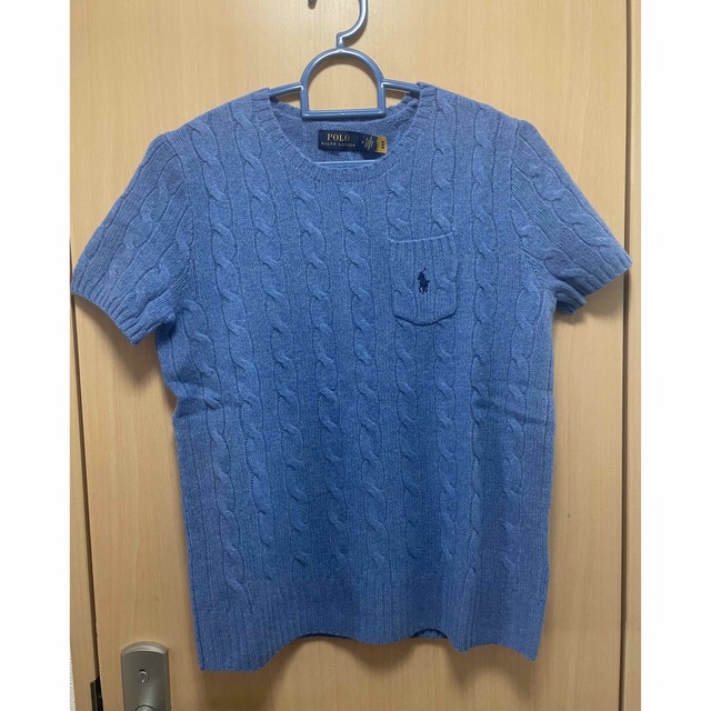 POLO RALPH LAURENケーブルウールカシミヤショートスリーブセーター