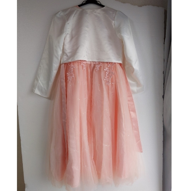 子供服　ピンクのレースドレス キッズ/ベビー/マタニティのキッズ服女の子用(90cm~)(ドレス/フォーマル)の商品写真