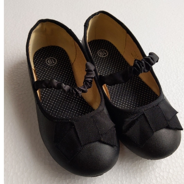 『5年保証』子供靴　黒　パンプス　19cm　フォーマル