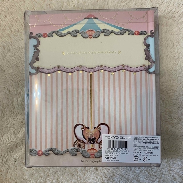 フォトアルバム リフィル 新品未使用 定価以下! 通販 コレクションアルバム・メリーゴーランド コルソグラフィア ベビーピンク L判サイズ・100枚収納 オフィス用品