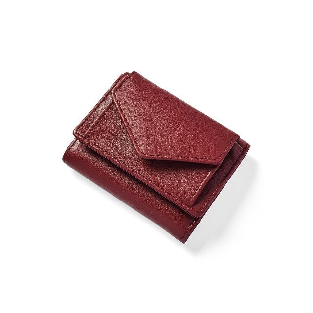 H10578【新品】【送料無料】財布 ワインレッド 小銭入れ ミニ財布 赤  メンズのファッション小物(折り財布)の商品写真