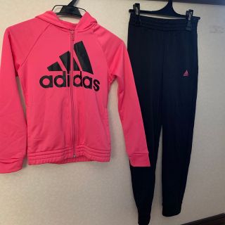 アディダス(adidas)のadidas  女の子　ジャージ上下　140cm  ピンク(その他)