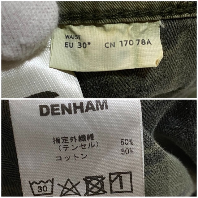 DENHAM - DENHAM デンハム LONDON スリムフィット オリーブ サイズ30の