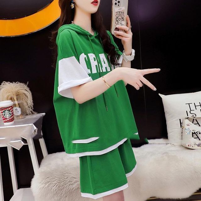 大きいサイズ レディース 春 夏 セットアップ パーカー ショートパンツ 新品