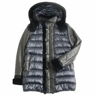 EMMETI - 極美品○EMMETI エンメティ ムートン×ラムレザー フーデッド