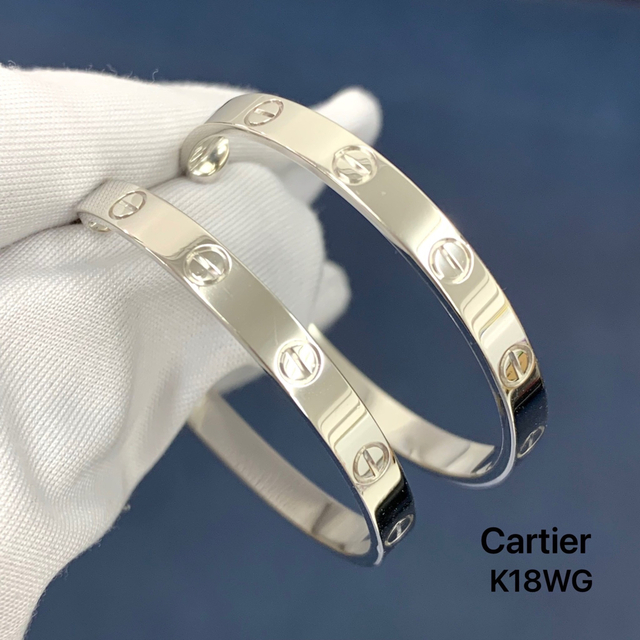 750ホワイトゴールドサイズカルティエ ピアス ラブピアス Cartier ラブ フープ K18WG