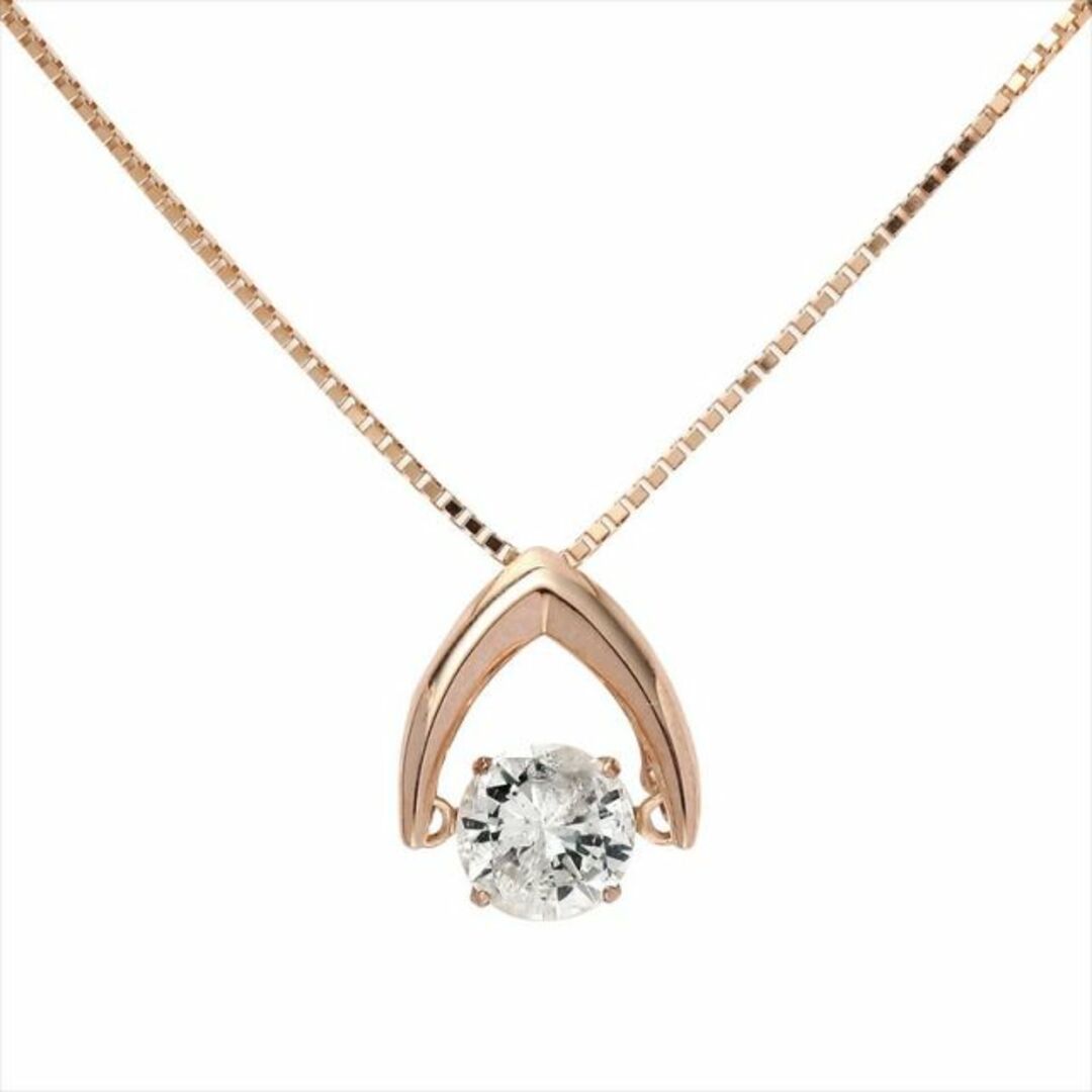 K18 ピンクゴールド 0.5ct ダイヤモンド ネックレス