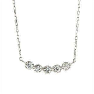 K10 ホワイトゴールド 0.06ct ラボグロウンダイヤ ネックレス