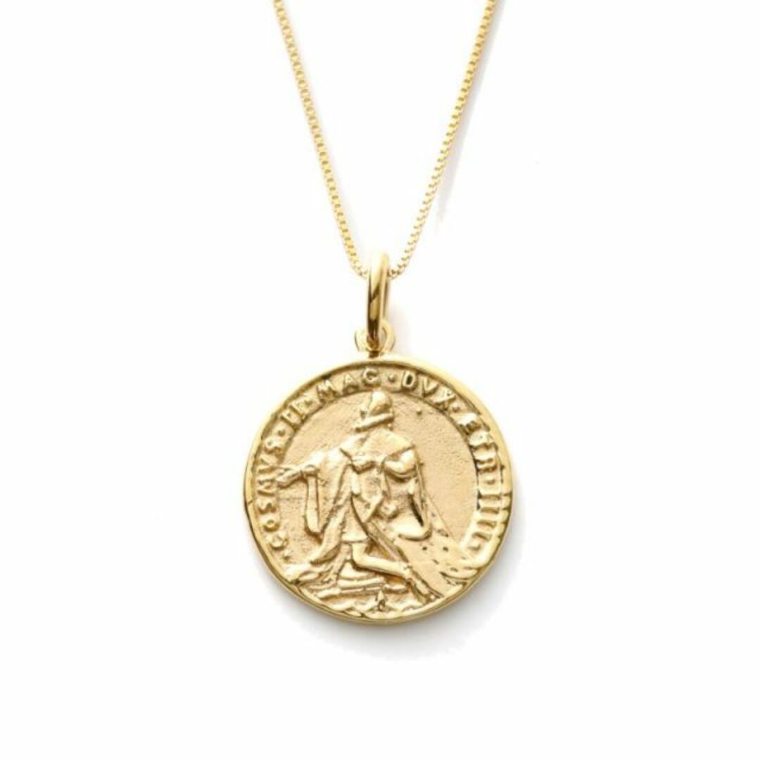 K10 イエローゴールド メダル コイン ネックレス 皇帝 M