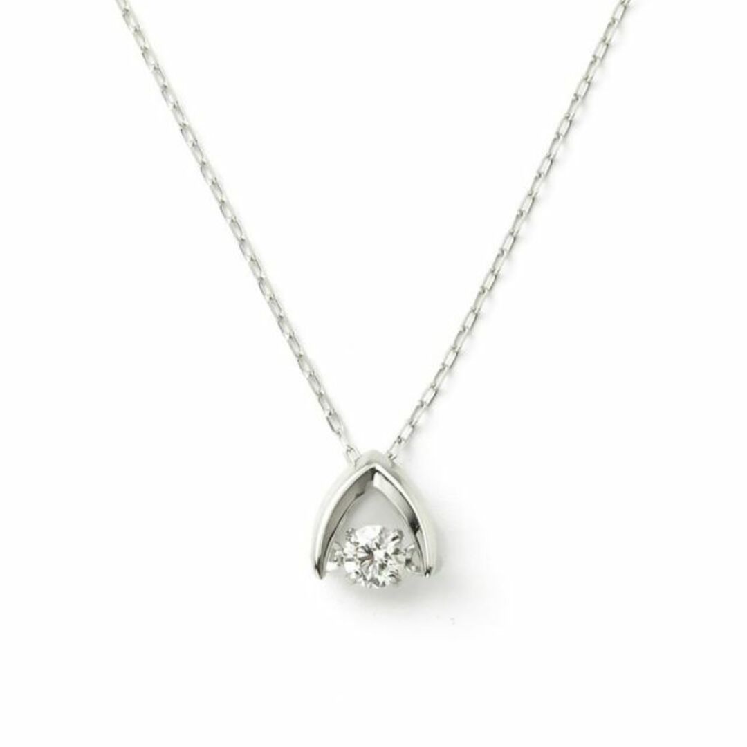 暖色系 PT プラチナ ダイヤモンド ペンダントネックレス 0.09ct 未使用