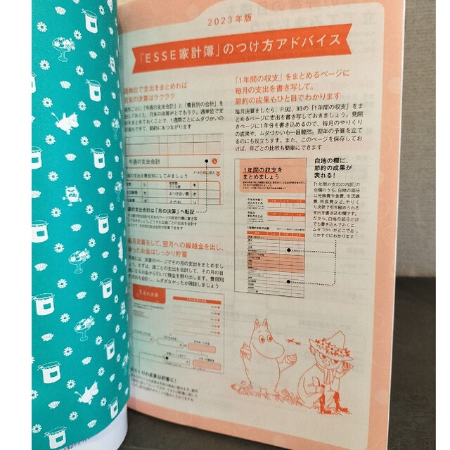 MOOMIN(ムーミン)のムーミン　家計簿2023 エンタメ/ホビーの雑誌(生活/健康)の商品写真