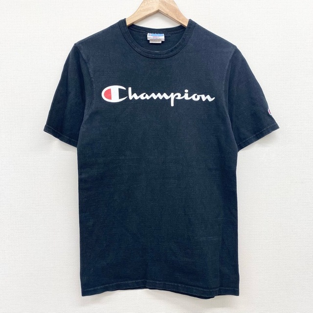 Champion(チャンピオン)のUS古着 チャンピオン Champion Tシャツ 半袖 スクリプトロゴ プリント サイズ：メンズ S ブラック【中古】 メンズのトップス(Tシャツ/カットソー(半袖/袖なし))の商品写真