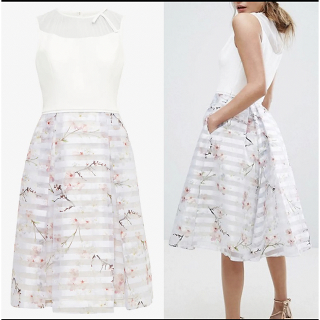 TED BAKER - TED BAKER 桜 ワンピース ブロッサム 花柄 ドレス テッド ...