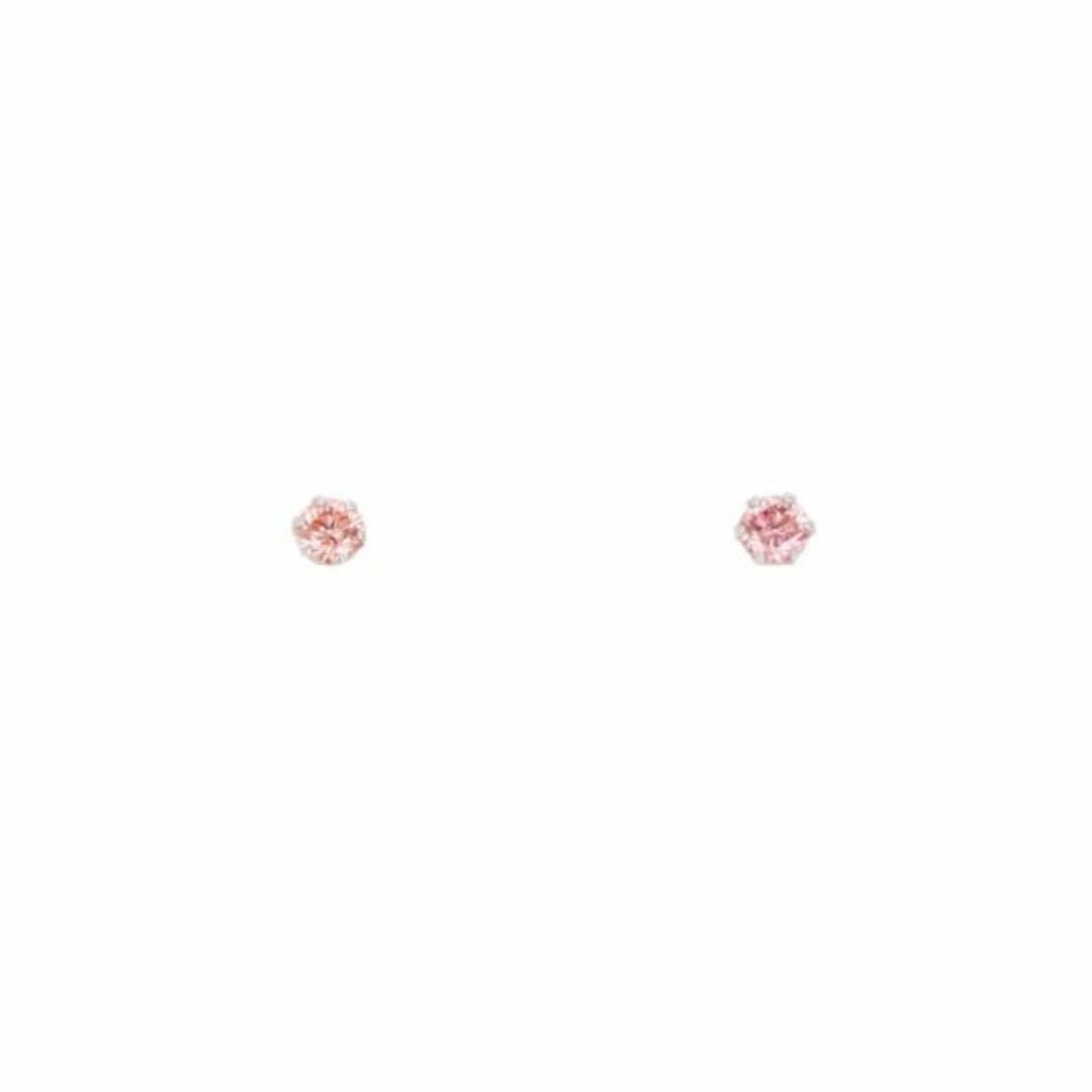 プラチナ PT 0.1ct ピンク ラボグロウンダイヤ ピアス www