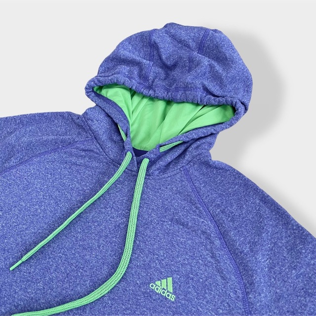 adidas - 【adidas】パーカー 刺繍ロゴ プルオーバー XL ラグラン 紫 