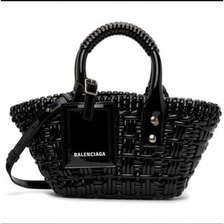 バレンシアガ(Balenciaga)のバレンシアガBISTRO XXS ストラップ付きバスケット(かごバッグ/ストローバッグ)