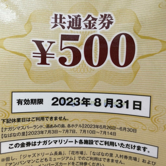 ☆ナガシマスパーランド パスポート券 2枚 有効期限2023年9月30日まで ...