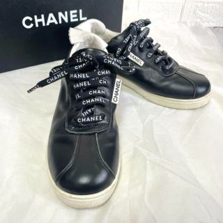 CHANEL - 良品✨CHANEL シャネル スニーカー クラシック 黒 レザー