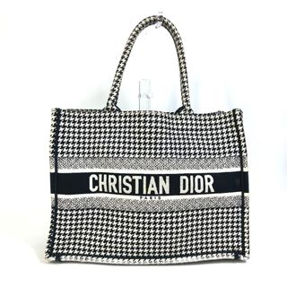 ディオール(Dior)のディオール Dior ブックトート ミディアム ロゴ M1296ZTQT_M911 千鳥格子 カバン ショルダーバッグ 肩掛け トートバッグ キャンバス ブラック(トートバッグ)