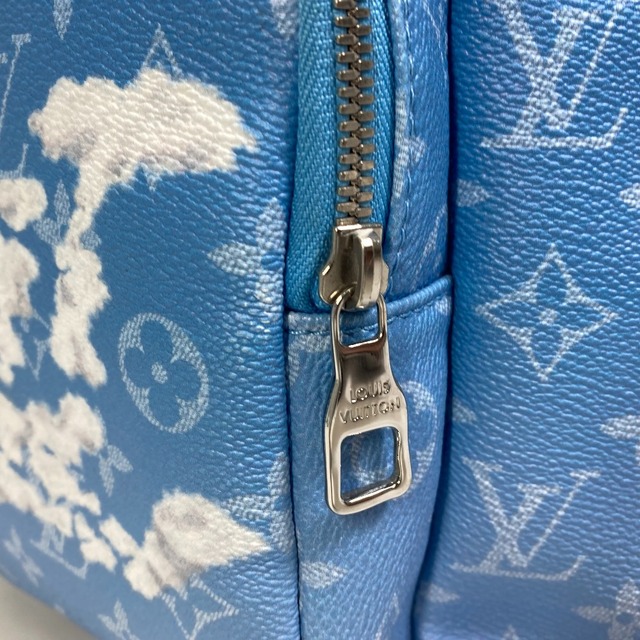 ルイヴィトン LOUIS VUITTON バックパック・マルチポケット M45441 モノグラムクラウズ バッグ リュックサック キャンバス ブルー 美品