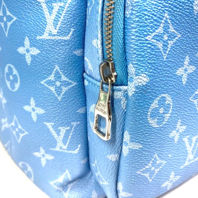 ルイヴィトン LOUIS VUITTON バックパック・マルチポケット M45441 モノグラムクラウズ バッグ リュックサック キャンバス ブルー 美品