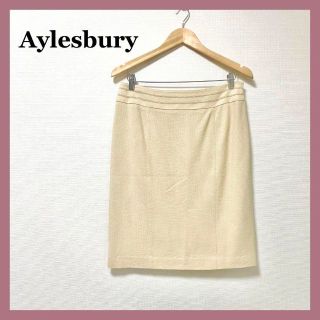 アリスバーリー(Aylesbury)の未使用☆Aylesbury アリスバーリー　タイトスカート　プリーツ　L 黄色(ひざ丈スカート)