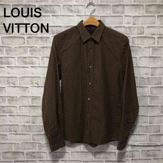 まとめ買いでお得 ルイヴィトン 長袖シャツ カーキ 総柄 LV XS LOUIS